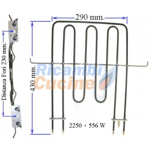 resistenza doppia per forno tipo ariston - indesit