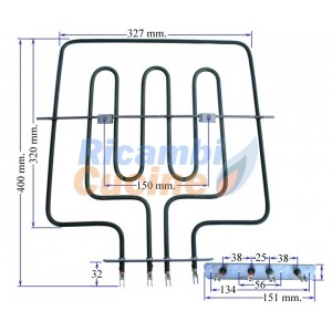 resistenza cielo + grill per forno tipo zanussi