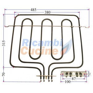 resistenza doppia forno tipo samet