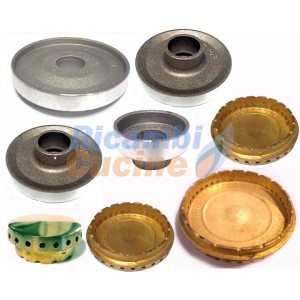 serie di spartifiamma in ottone + bruciatori tipo ariston