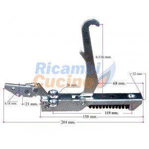 kit cerniere porta forno tipo ariston - franke - ilve - smalvic - sovrana candy - gas fire