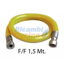 TUBO FLESSIBILE F/F 1/2" DA 1 METRO E MEZZO I GIG 7129/92 DM21/04/1993 UNI CIG 9891/1998 EN 14800