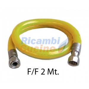 tubo flessibile f/f 1/2" da 2 metri i gig 7129/92 dm21/04/1993 uni cig 9891/1998 en 14800
