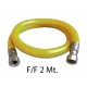 TUBO FLESSIBILE F/F 1/2" DA 2 METRI I GIG 7129/92 DM21/04/1993 UNI CIG 9891/1998 EN 14800