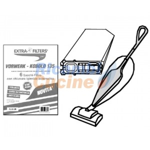 confezione 6 sacchi per aspirapolvere vorwerk folletto vk 135 - vk 136