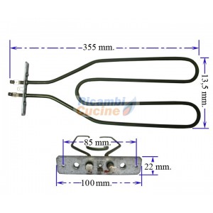 RESISTENZA GRILL FORNO W1200 V220 TIPO LOFRA CODICE ORIGINALE LOFRA 03010345