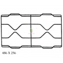 GRIGLIA IN PIATTINO SMALTATA A 2 FUOCHI MISURE 486 X 256 mm TIPO ARISTON INDESIT ARISTON MARGHERITA