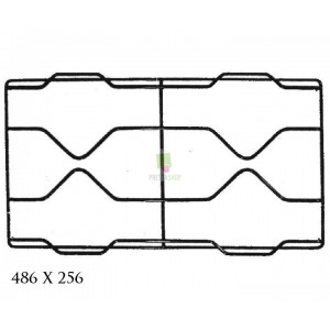 GRIGLIA IN PIATTINO SMALTATA A 2 FUOCHI MISURE 486 X 256 mm TIPO ARISTON INDESIT ARISTON MARGHERITA