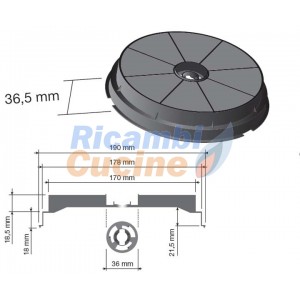 filtro circolare per cappa aspirante TURBO AIR